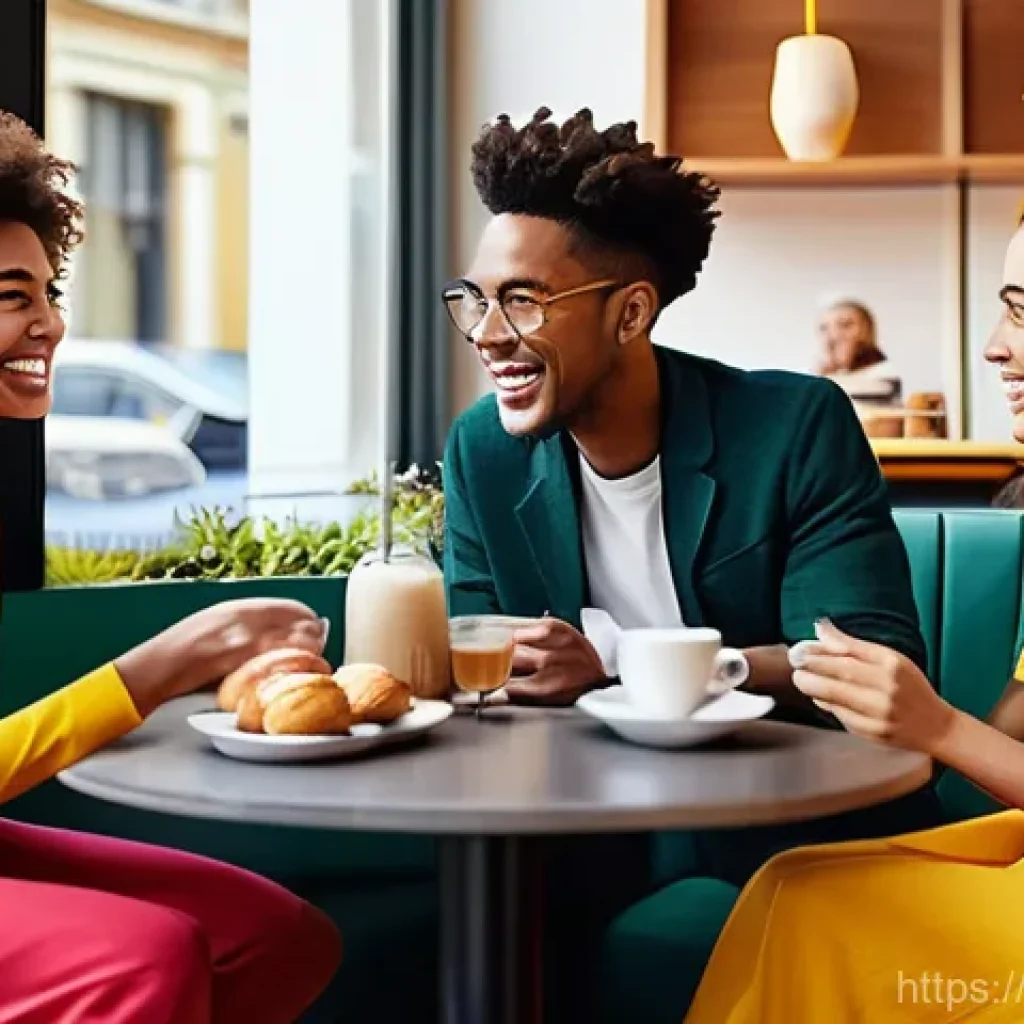 문화적 차이 용어 - **Prompt:** A vibrant scene depicting a diverse group of young adults (ages 18-25) from various cult...